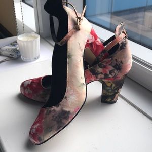 Asos floral block heel